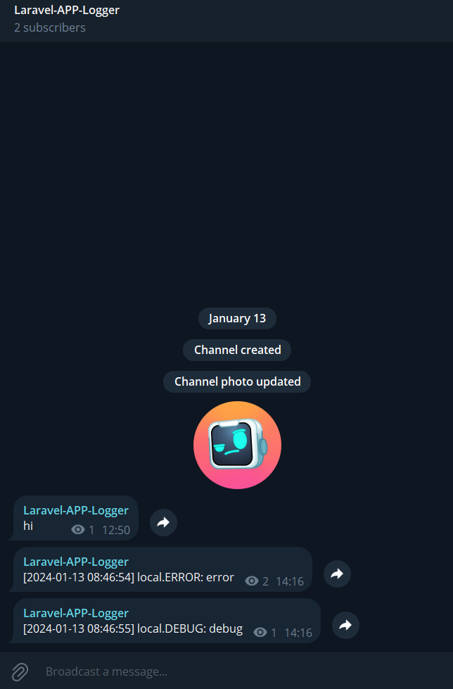 Send Application Logs to Telegram Channel in Laravel 