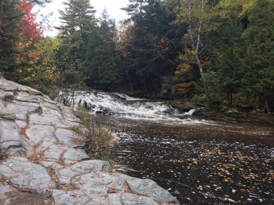 Middle Falls is composed of several falls, rolling right through the city limits of L'Anse. 
