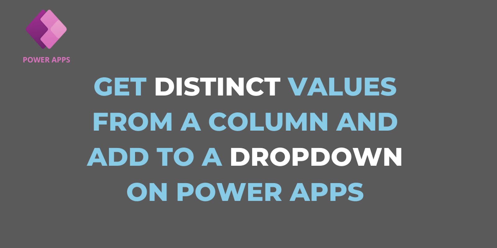 Get distinct values from a column and add them to a dropdown.