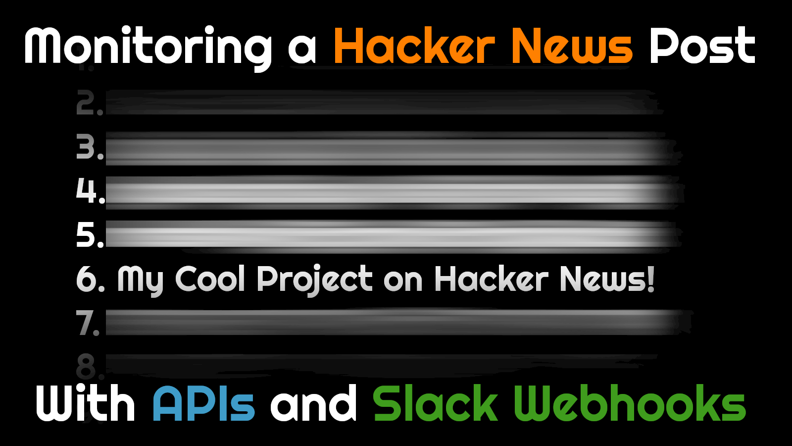 Monitoring a Hacker News Post