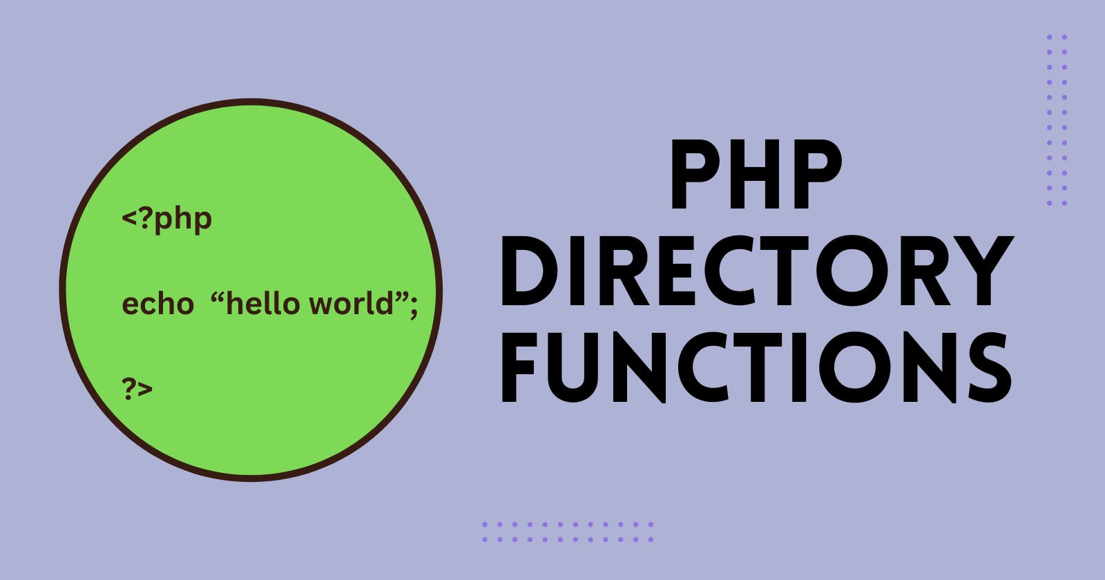 PHP Directory Functions