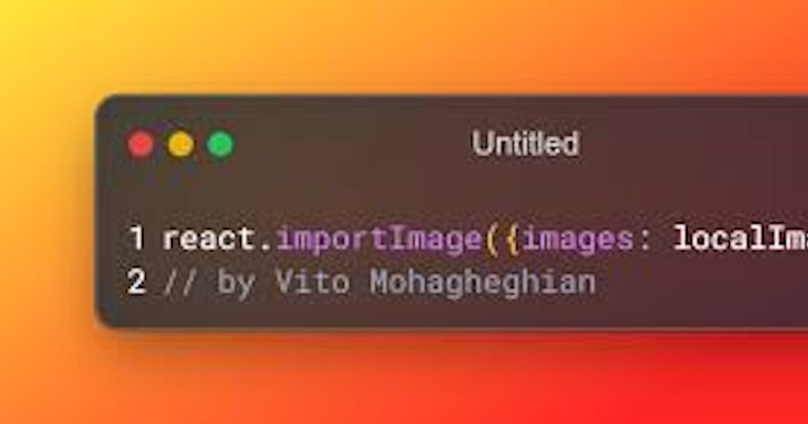 Simple steps for importing an image in a React app