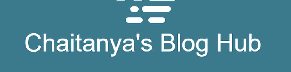 Chaitanya's Blog Hub