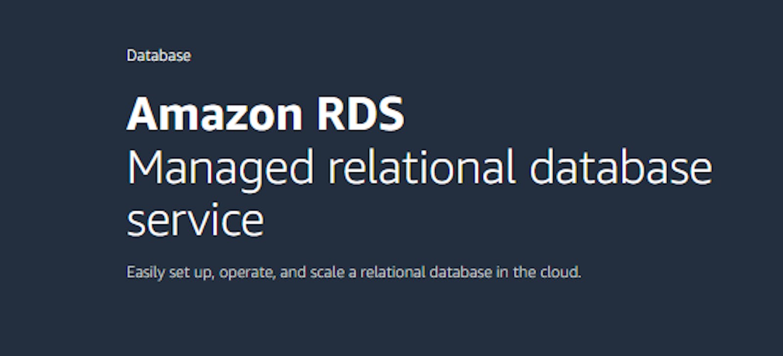 Relational Database Service in AWS💻 📁
