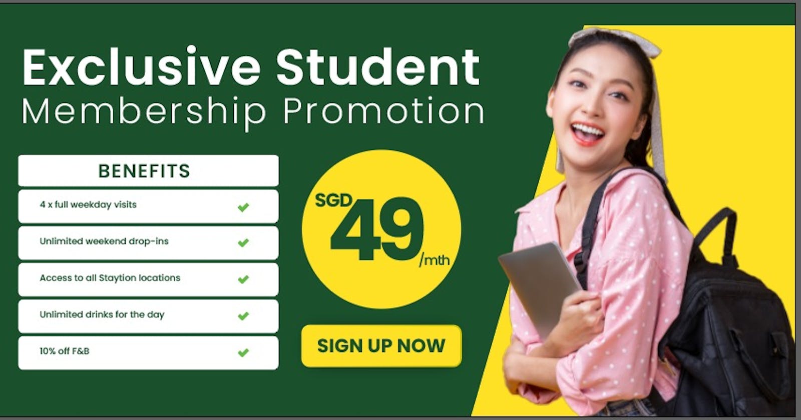Exclusive Student Membership Promotions - Just $49 per month!