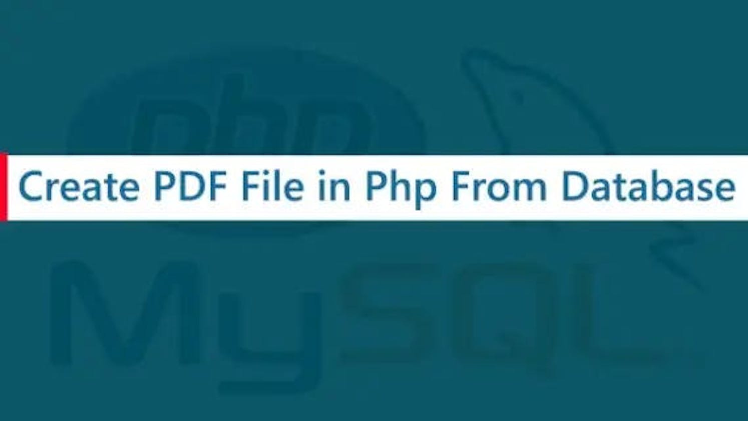 Php Generate PDF From HTML