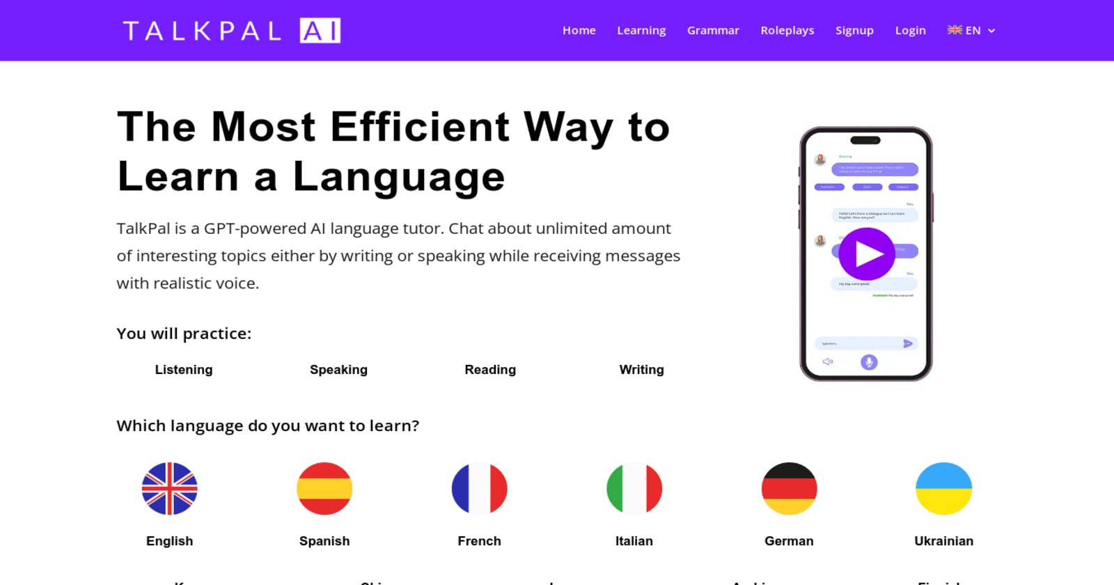 TalkPalAI : The Ultimate AI-Powered Language Learning Experience