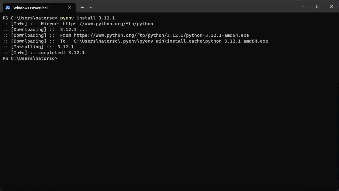 Utilizando o pyenv para instalar a linguagem de programação Python.