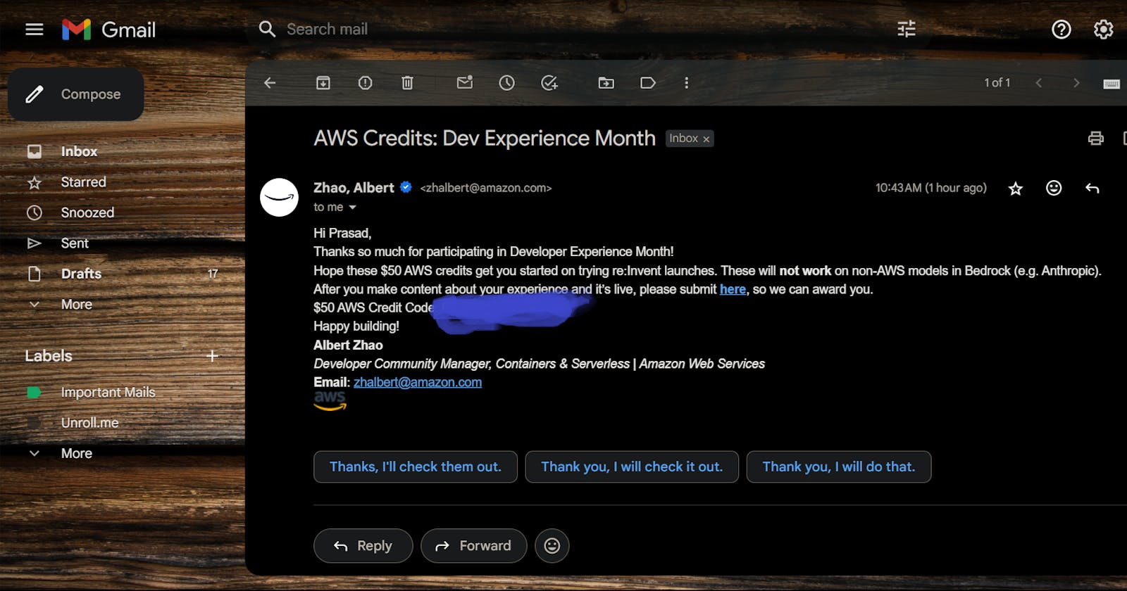 A Gratitude-filled Journey with AWS Dev Experience Month 🚀