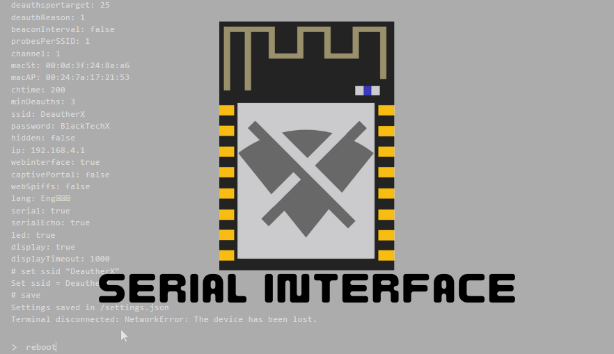 DeautherX Serial Interface