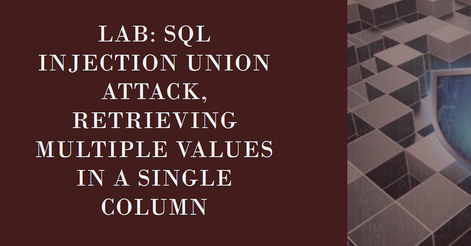 Lab: SQL injection UNION attack, retrieving multiple values in a single column