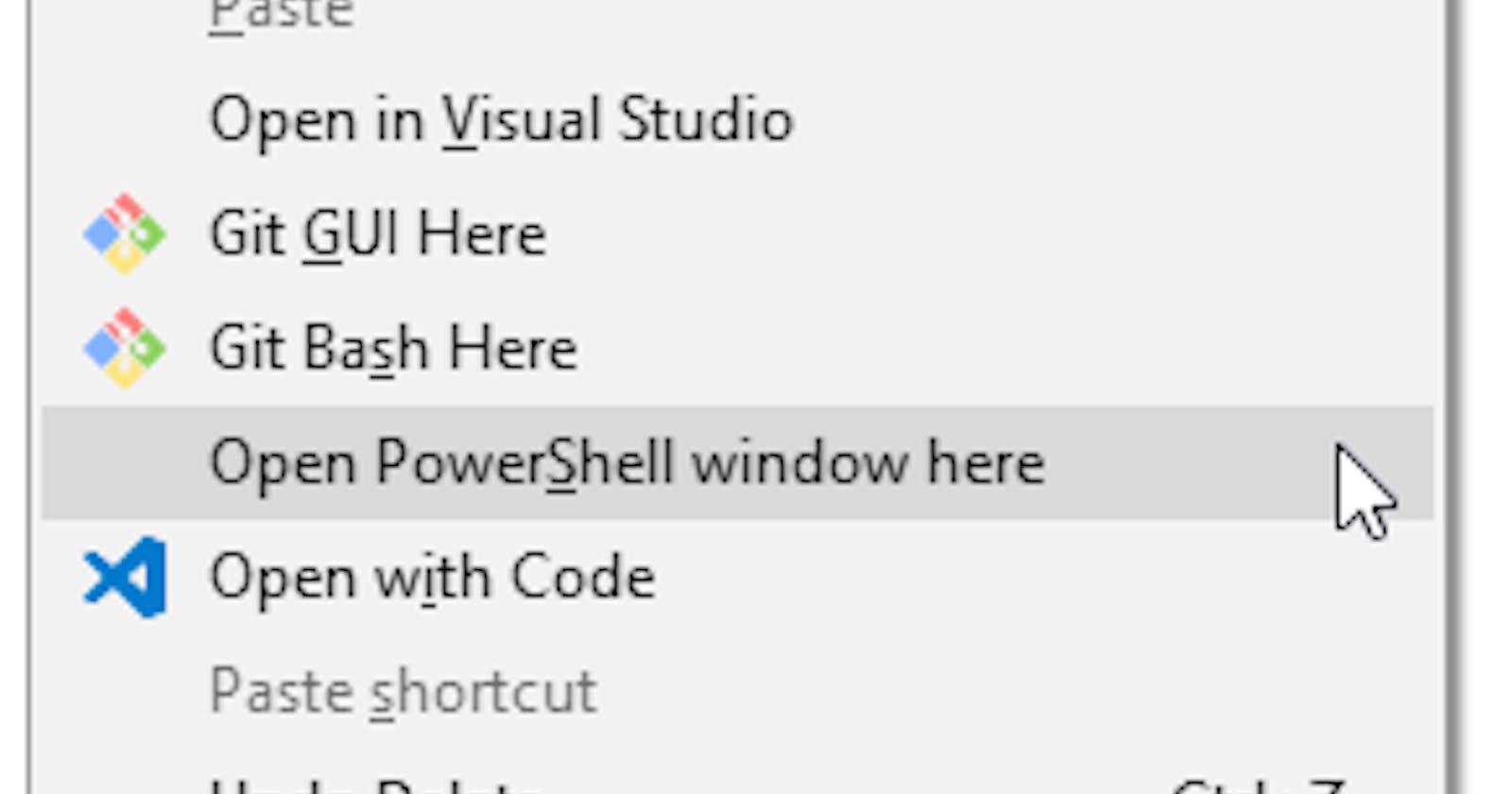 Windows 10 - Add back 'Open command window here'