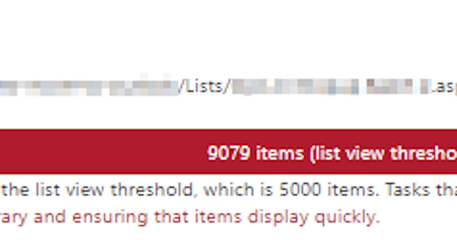SharePoint - Bypassing 5,000 item limit via PnP