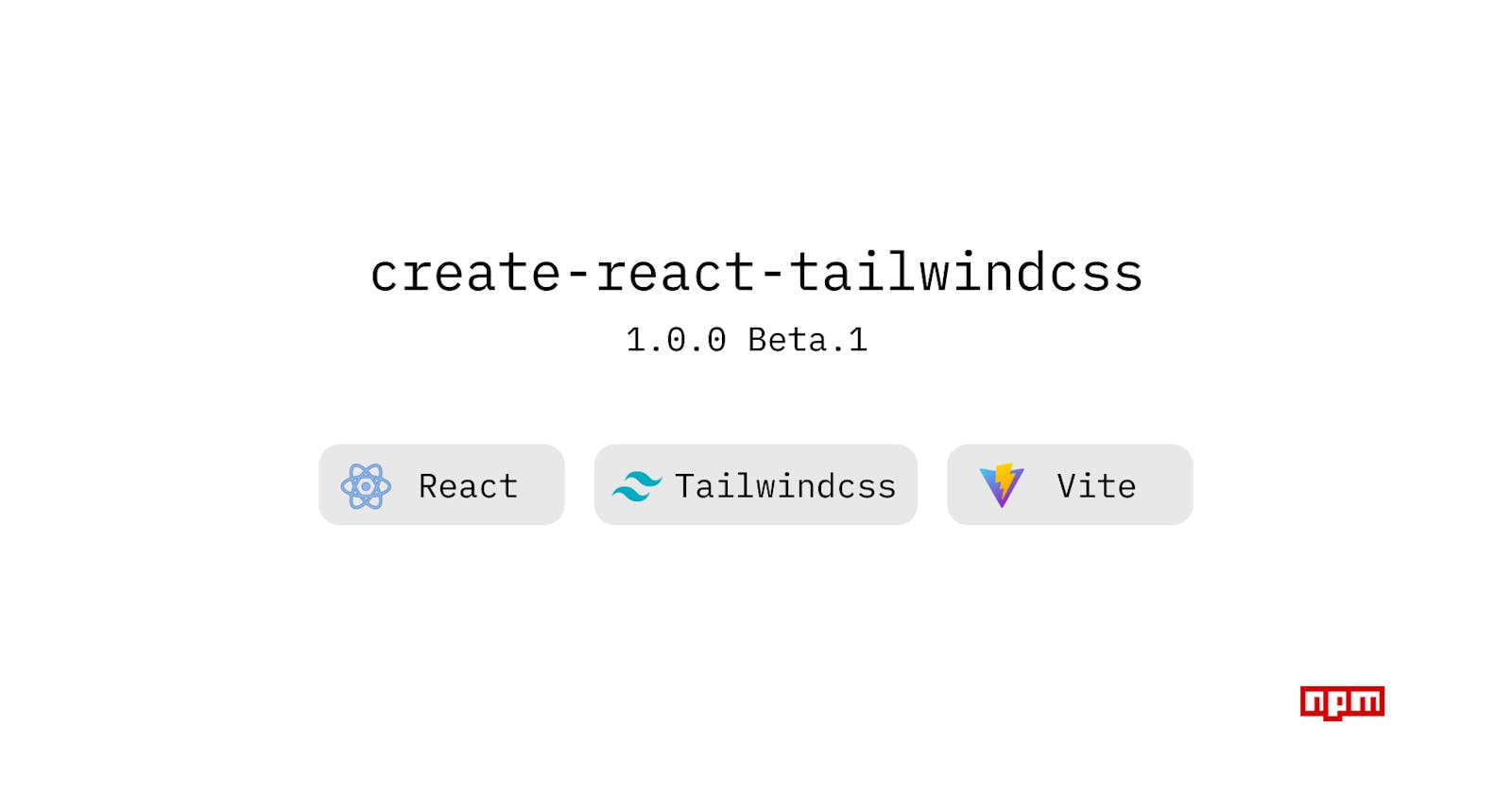 'Create-react-tailwindcss ' an npm package to setup react-tailwindcss configuration