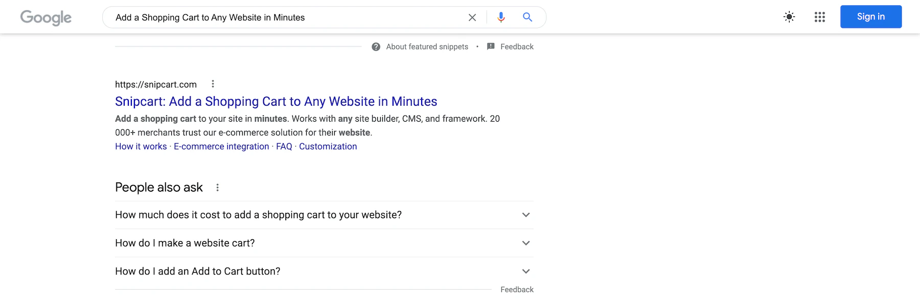 SEO for Add a Shopping Cart to Any Websites in Minutes