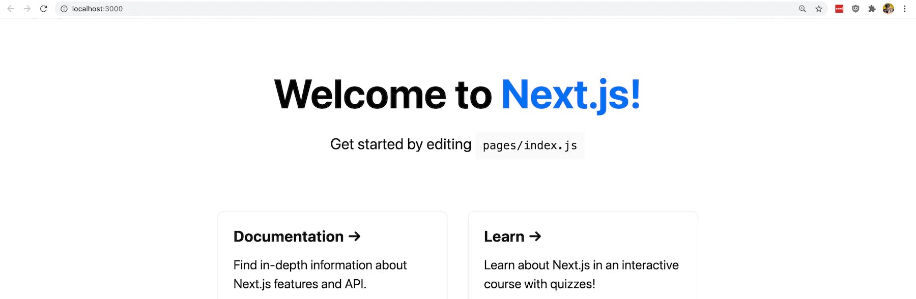 New Next.js app