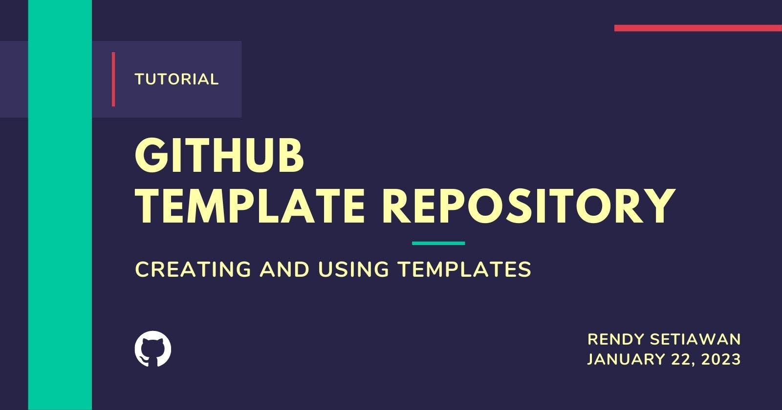 Creating GitHub Template Repository