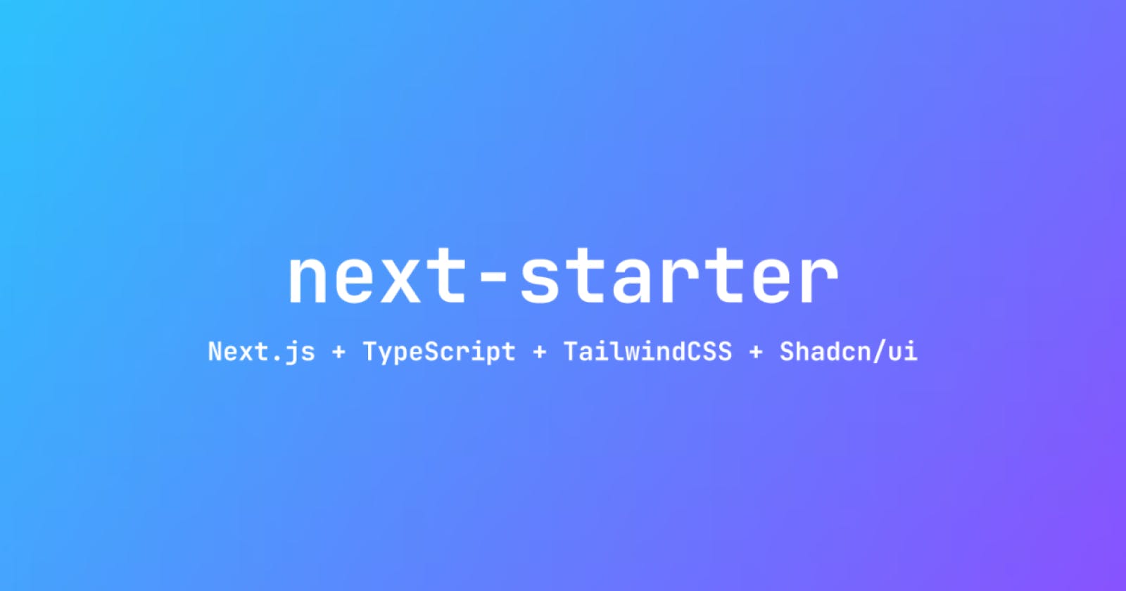 Next.js starter template
