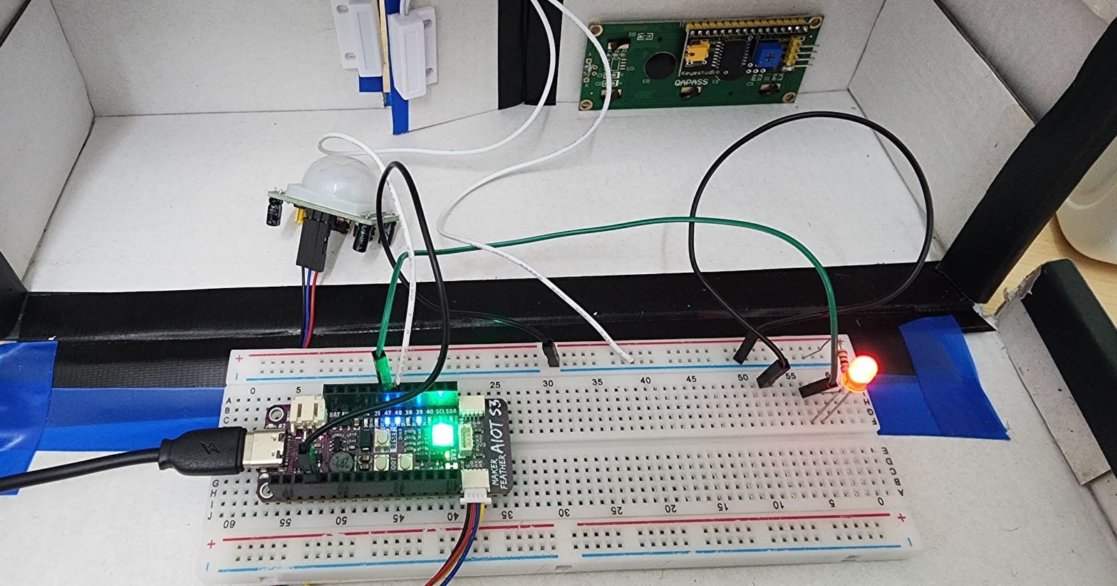 Intruder Alarm System using Maker Feather AIoT S3, GCP and MongoDB Atlas