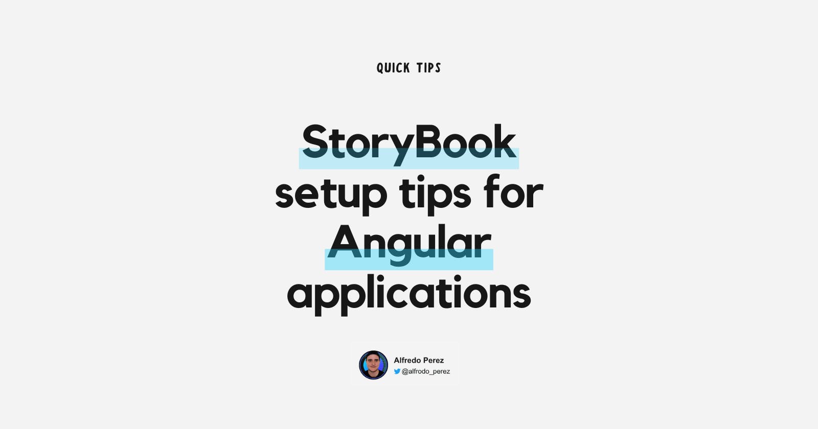 StoryBook setup tips for your Angular application