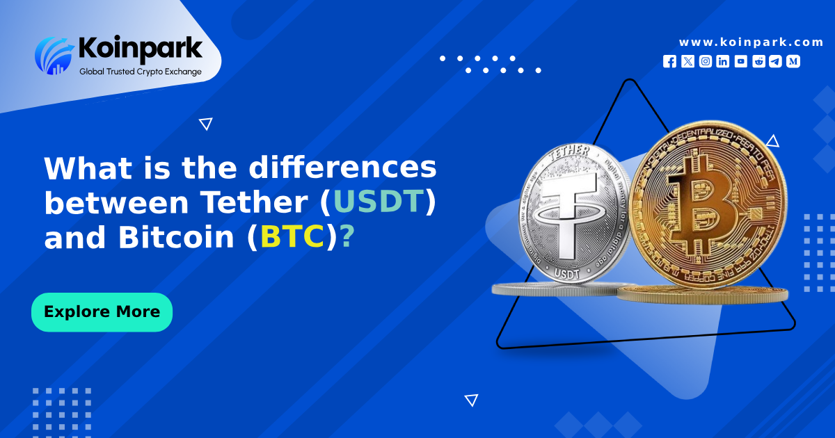 What is the difference between Tether (USDT) and Bitcoin (BTC)?