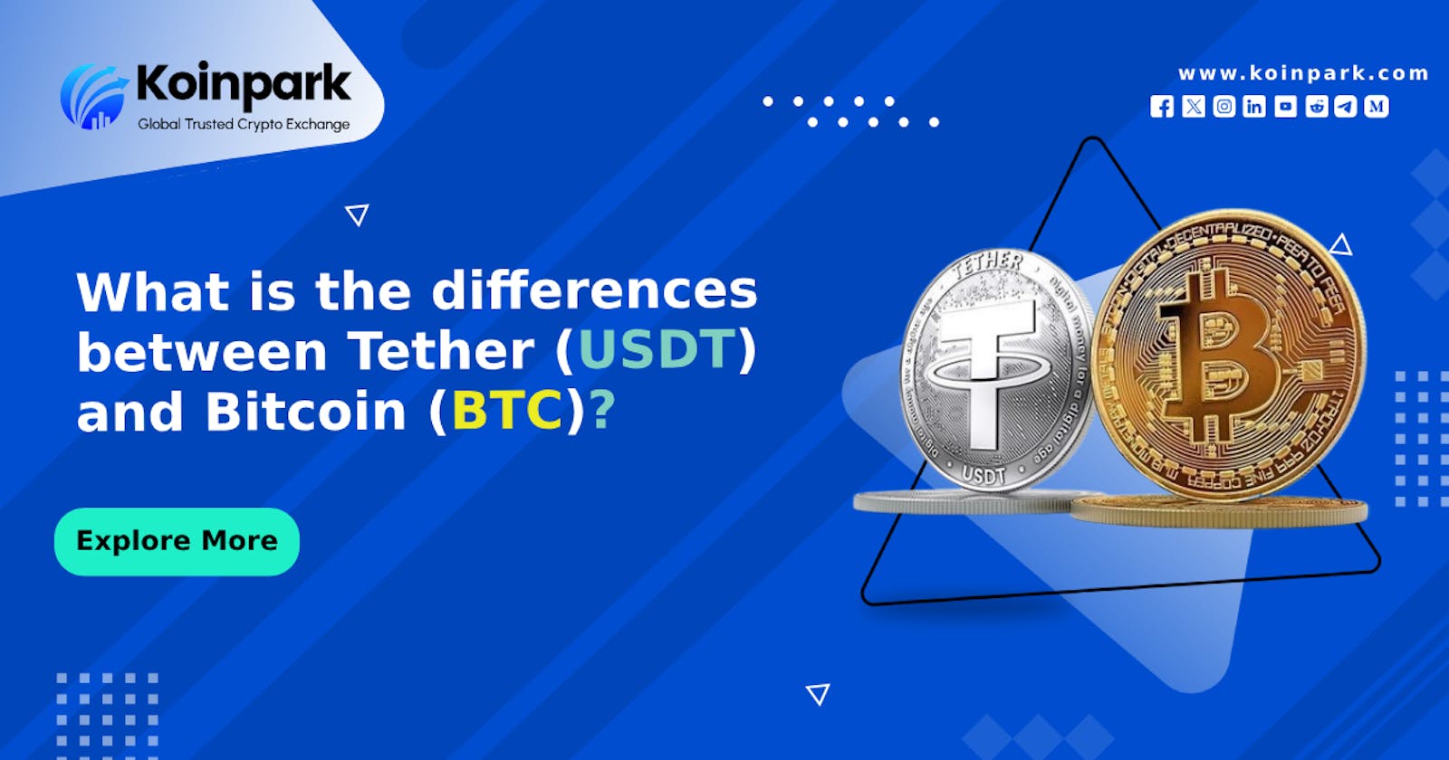 What is the difference between Tether (USDT) and Bitcoin (BTC)?