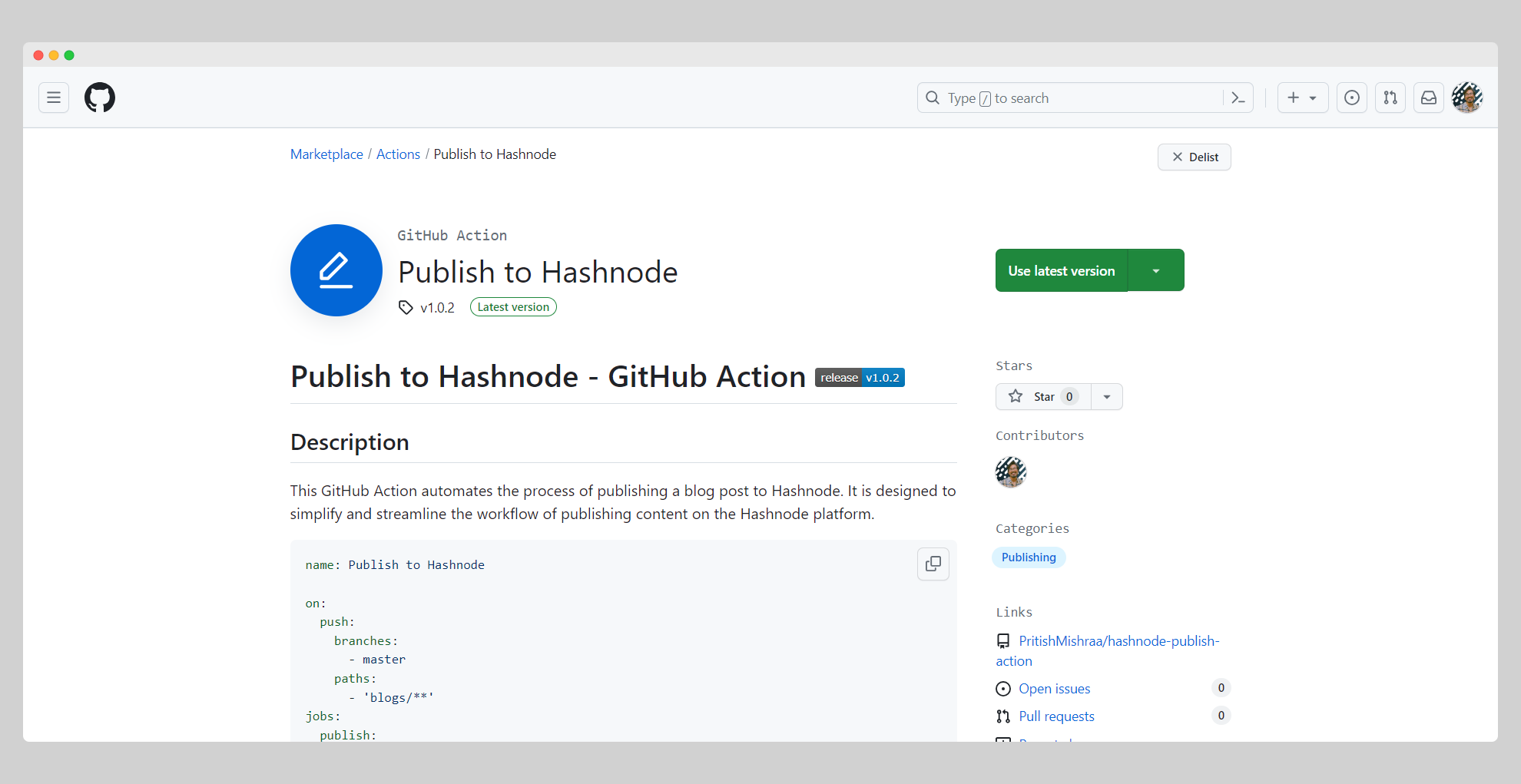 Github Action Marketplace