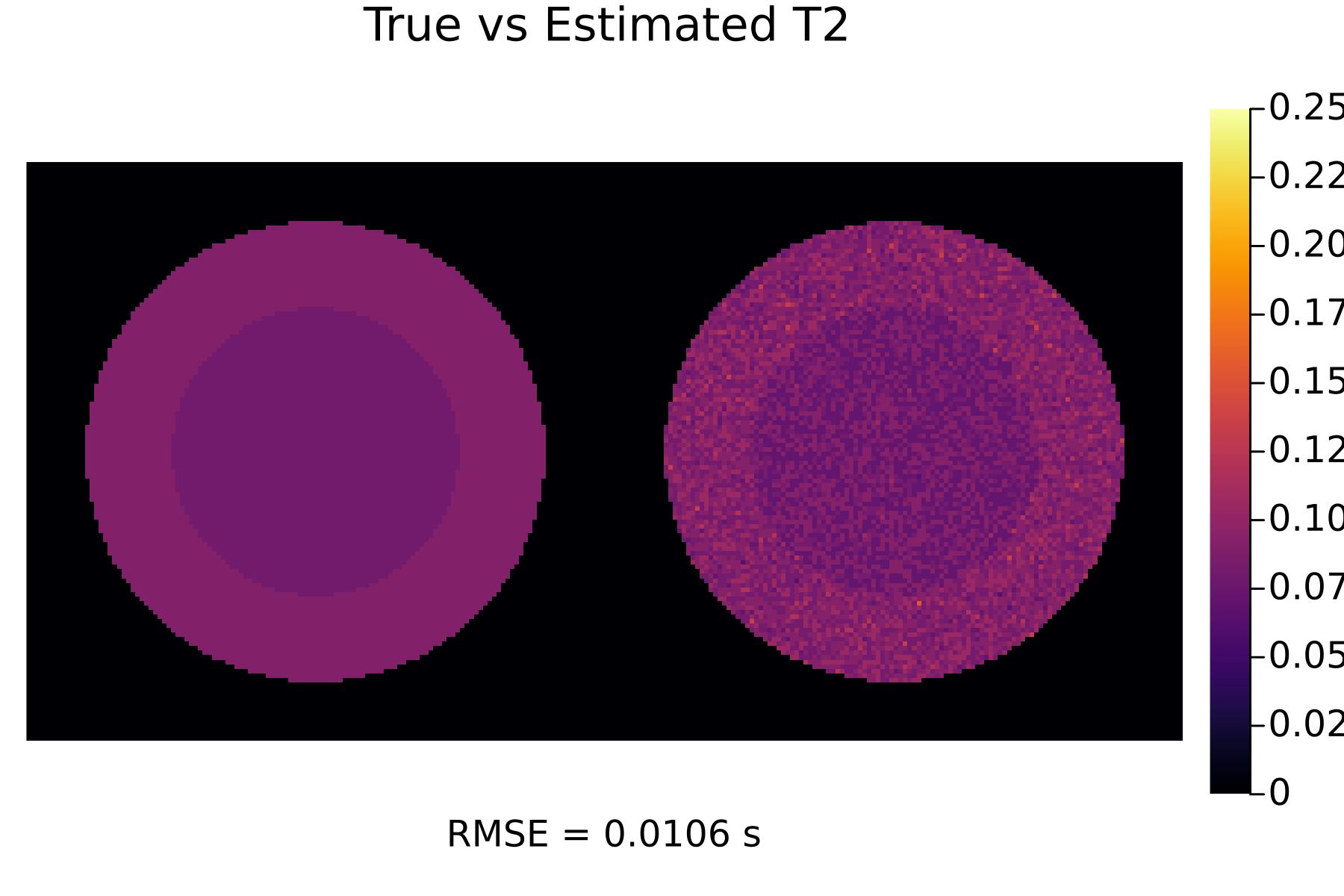 T2 estimates using optimized scan parameters