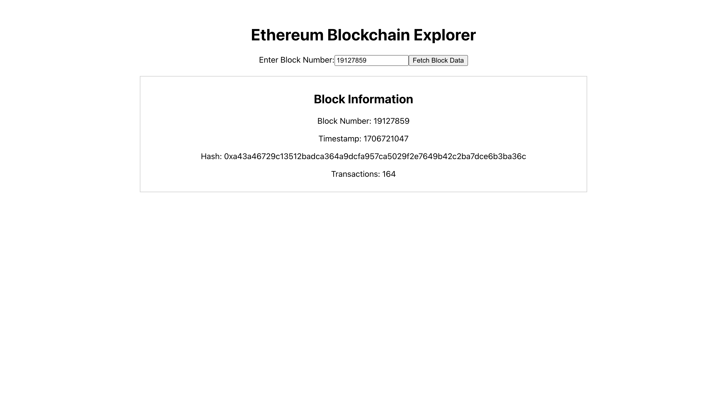 Building a Blockchain Explorer with QuickNode and React