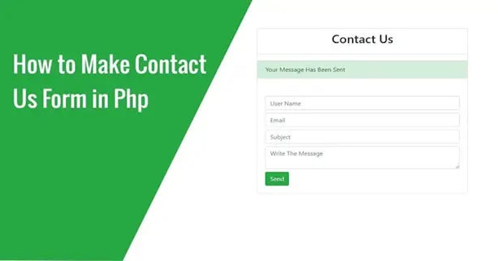 How to Make Contact US Form In Php With Mail