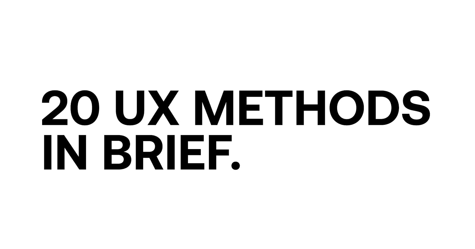 UX Methodologies.