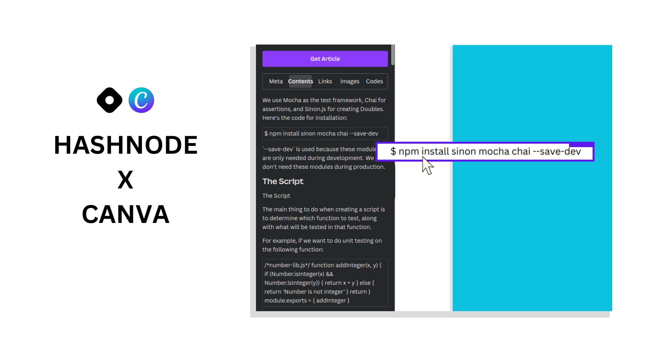 Create Canva Design From Hashnode Blog at Ease