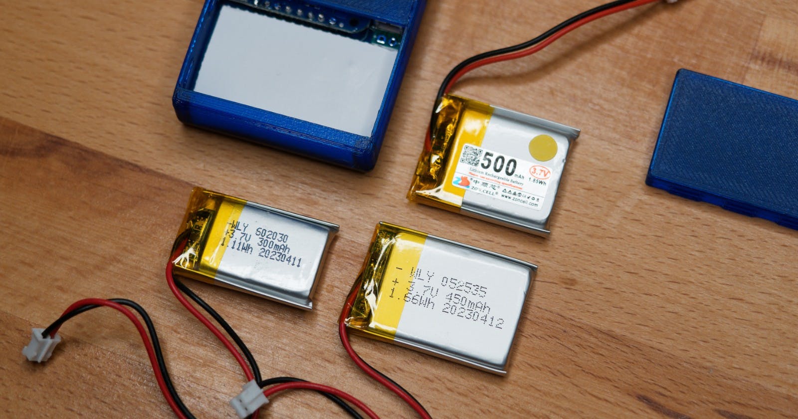 3 different LiPo batteries