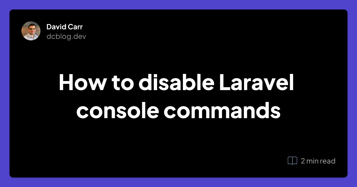 How to disable Laravel console commands