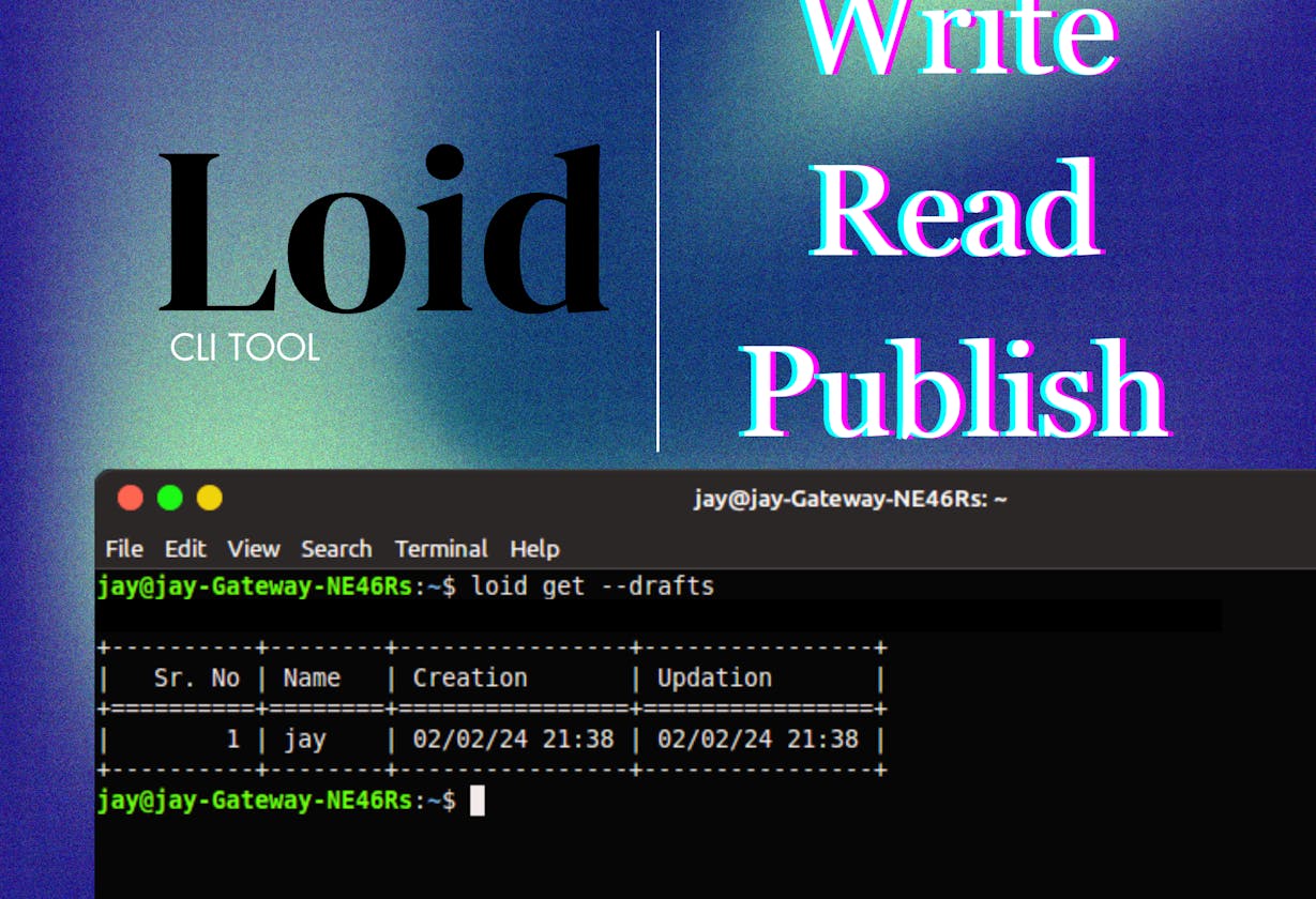 Loid - Read, Write and Publish blogs on hashnode straight from your terminal