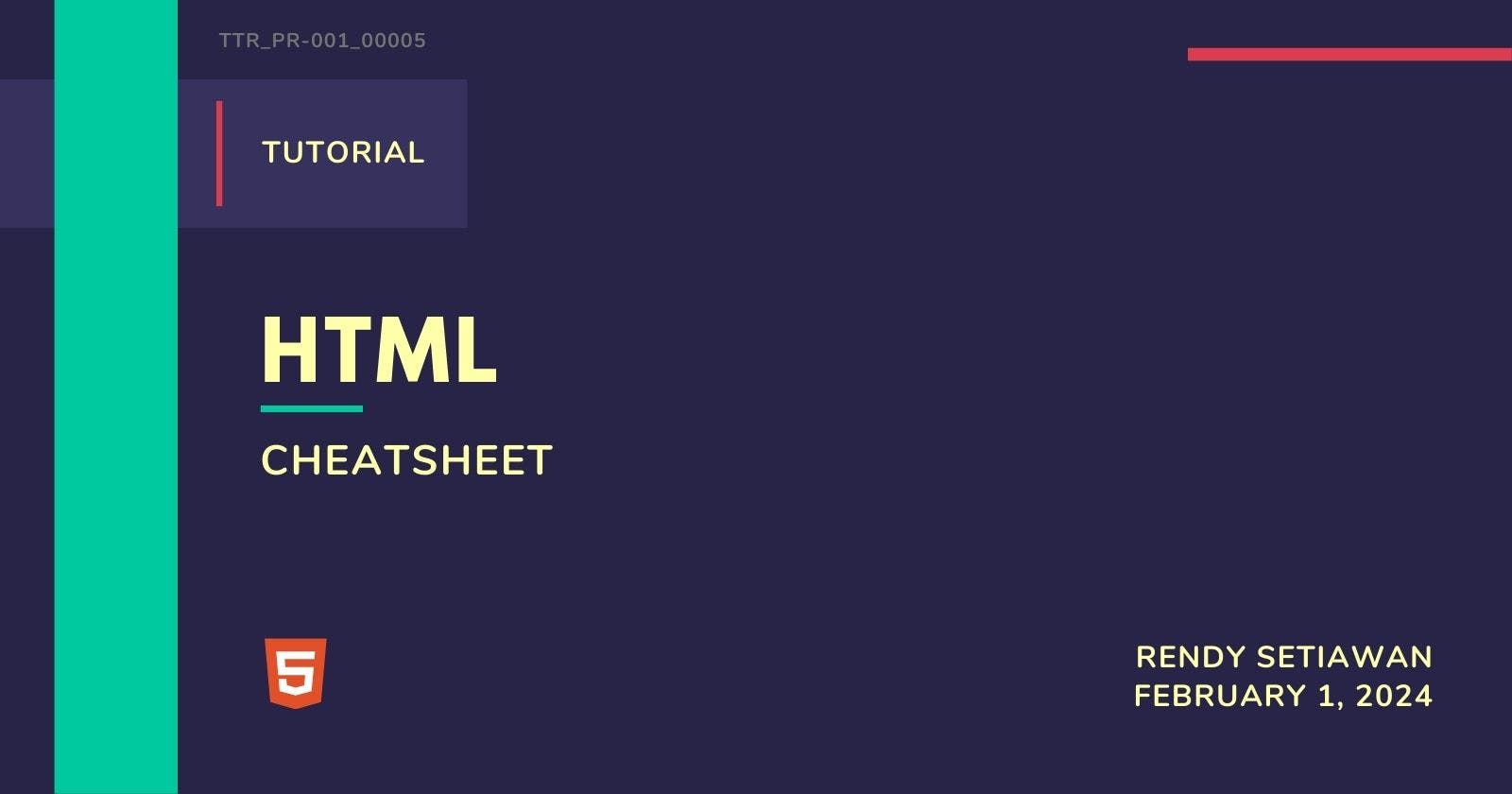 HTML — cheatsheet