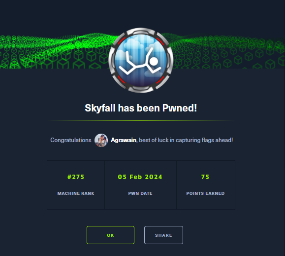 Skyfall | HTB PWNED | WRITE UP