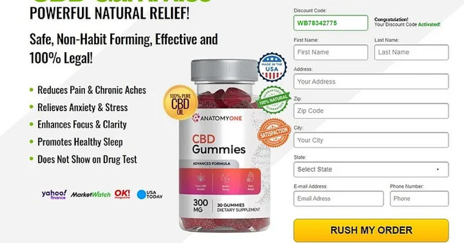 Anatomyone CBD Gummies: Reviews, Reduse All Pain, Depression, Anxiety, Ingredients, 100% Natural & Anatomy One CBD Gummies Order Now?