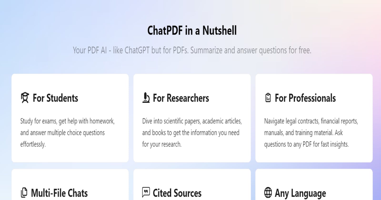 ChatPDF Review: The Future of Text Comprehension is Here