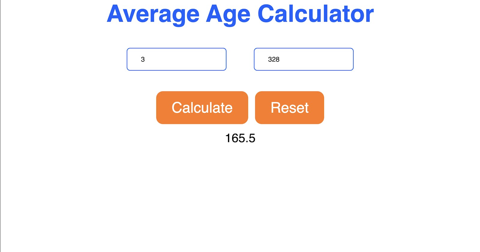 How to make an Average Age calculator
