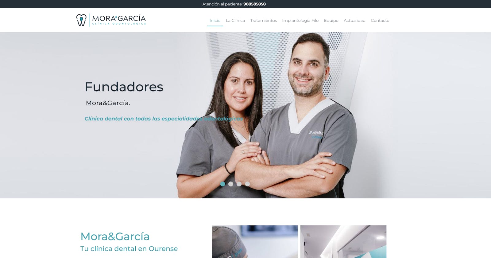 Posicionamiento seo para Mora&García, clínica dental en Ourense