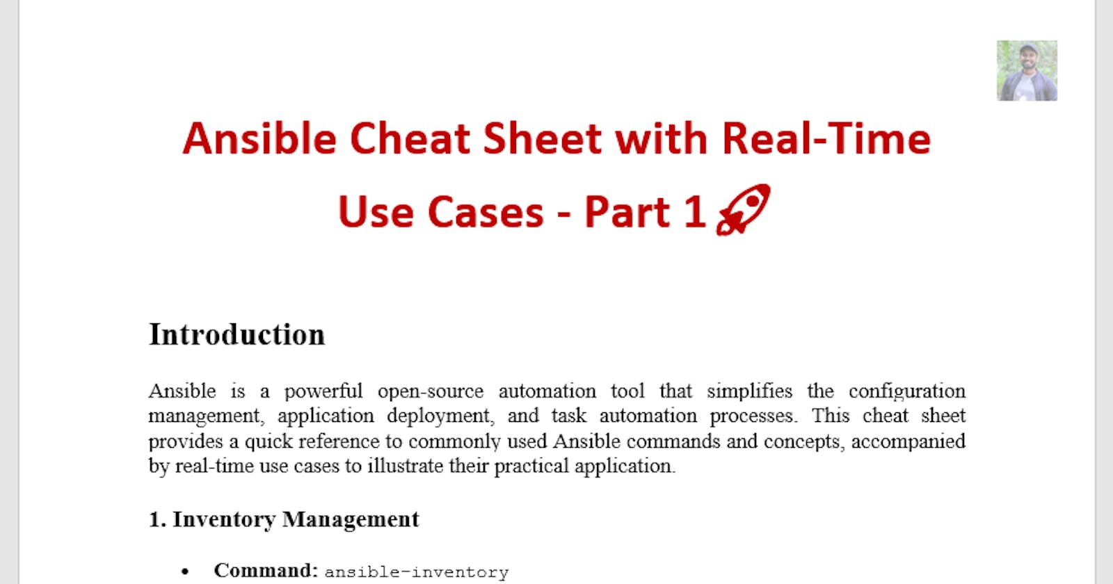 Ansible Cheat Sheet with Real-Time Use Cases - Part 1🚀
