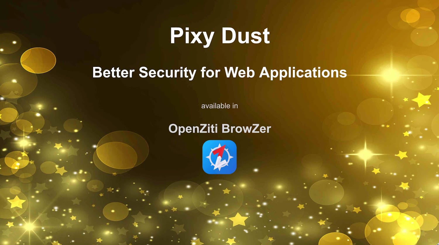 Pixy Dust For Web Applications