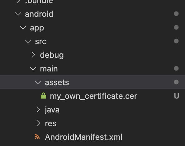 Certificate location for android