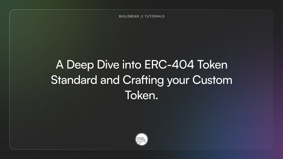 A Deep Dive into ERC-404 Token Standard and Crafting your Custom Token