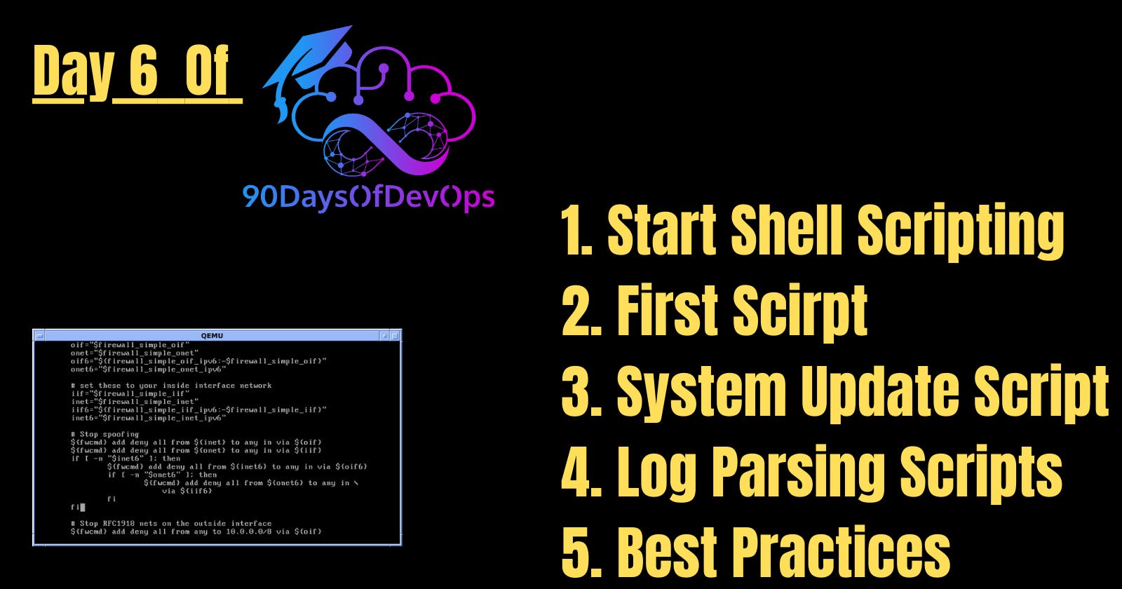 Day 6 of 90 Days of DevOps: Mastering Shell Scripting in Linux: A Beginner's Guide to DevOps Automation
