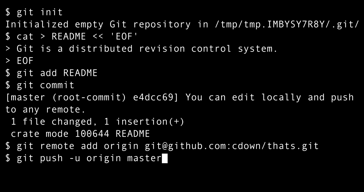 Sample Git Terminal