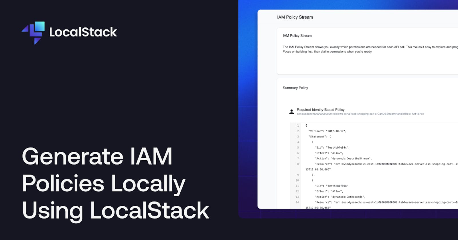 Generate IAM policies locally using LocalStack
