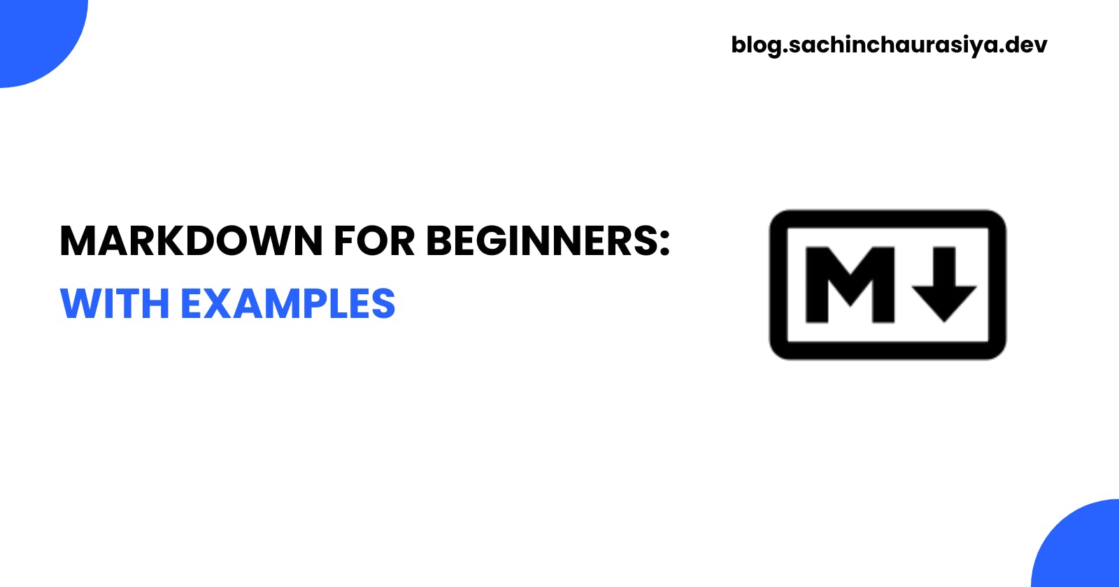 Markdown for beginners: with examples