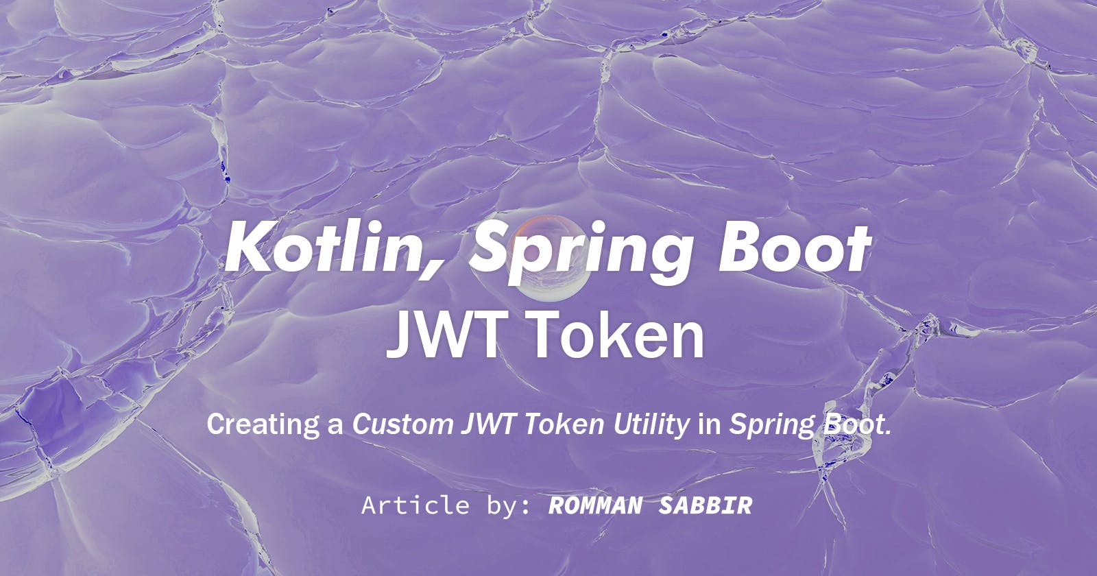 Kotlin, Spring Boot- JWT Token